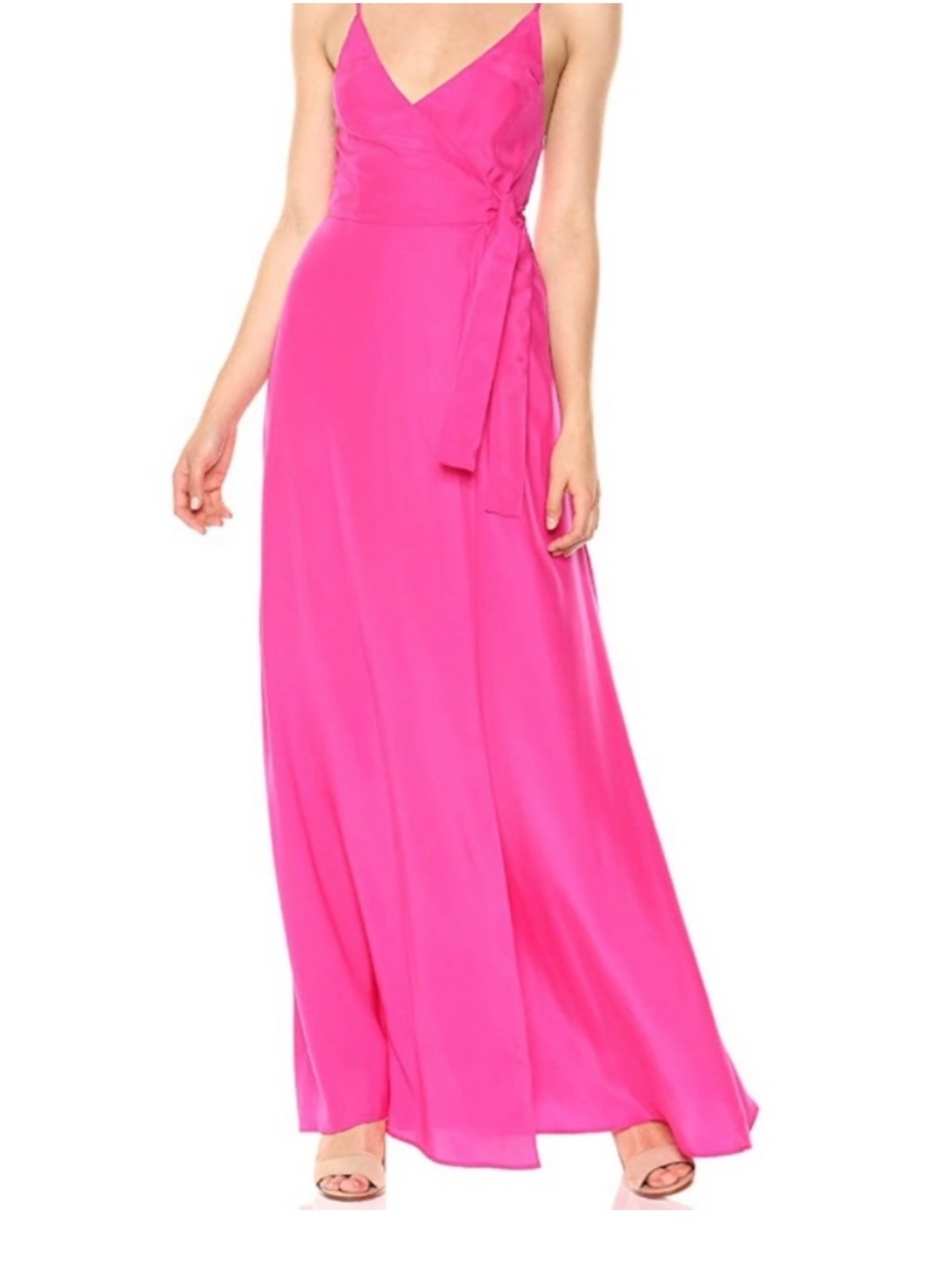 Amanda Uprichard Hot Pink Silk Maxi Dress